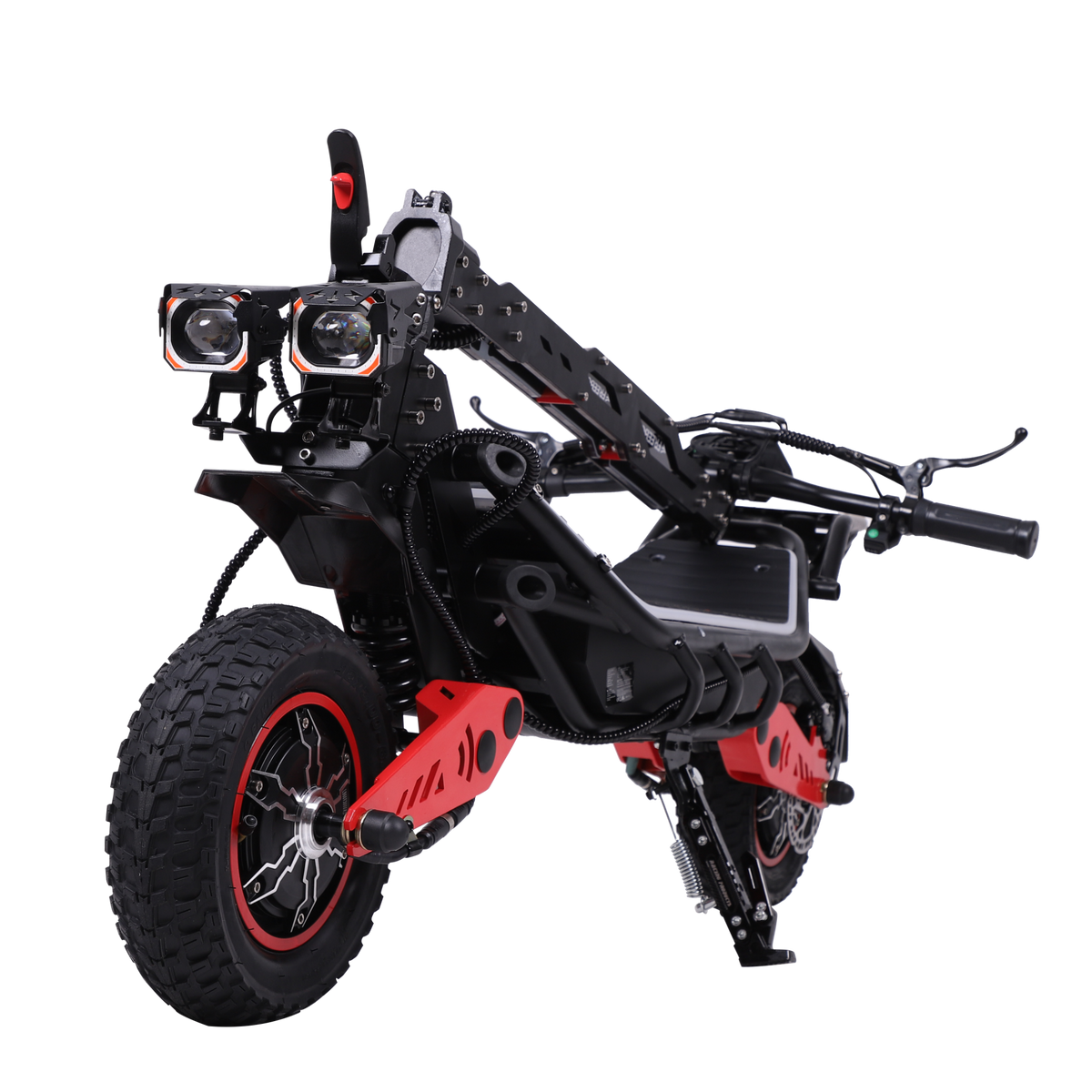 FREEBOY H10 electric scooter folded front three-quarter view on white background