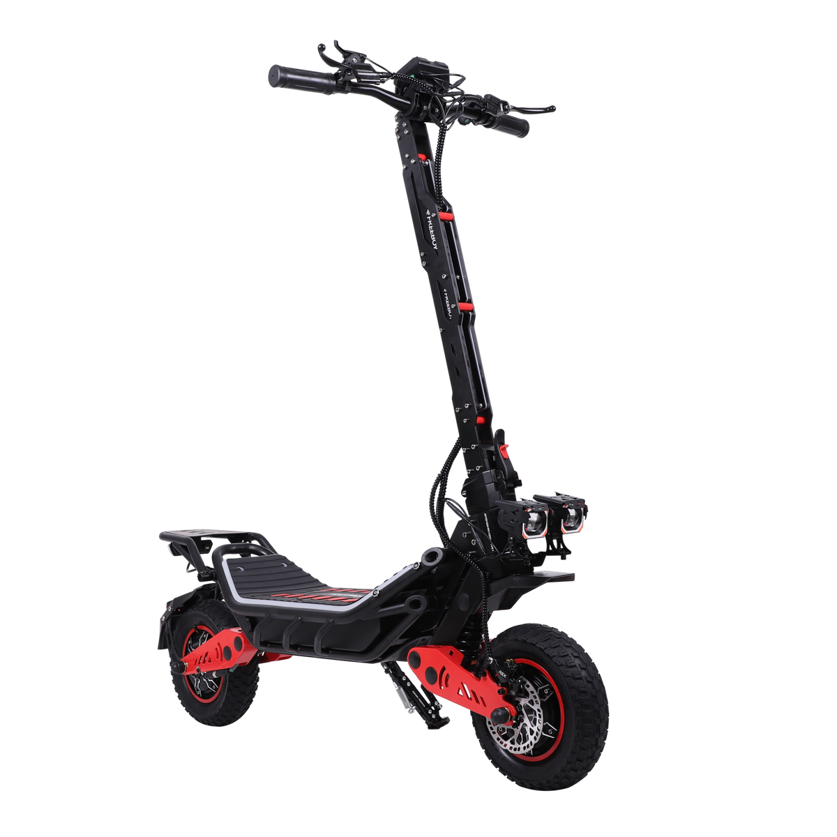 FREEBOY H10 electric scooter rear three-quarter view on white background