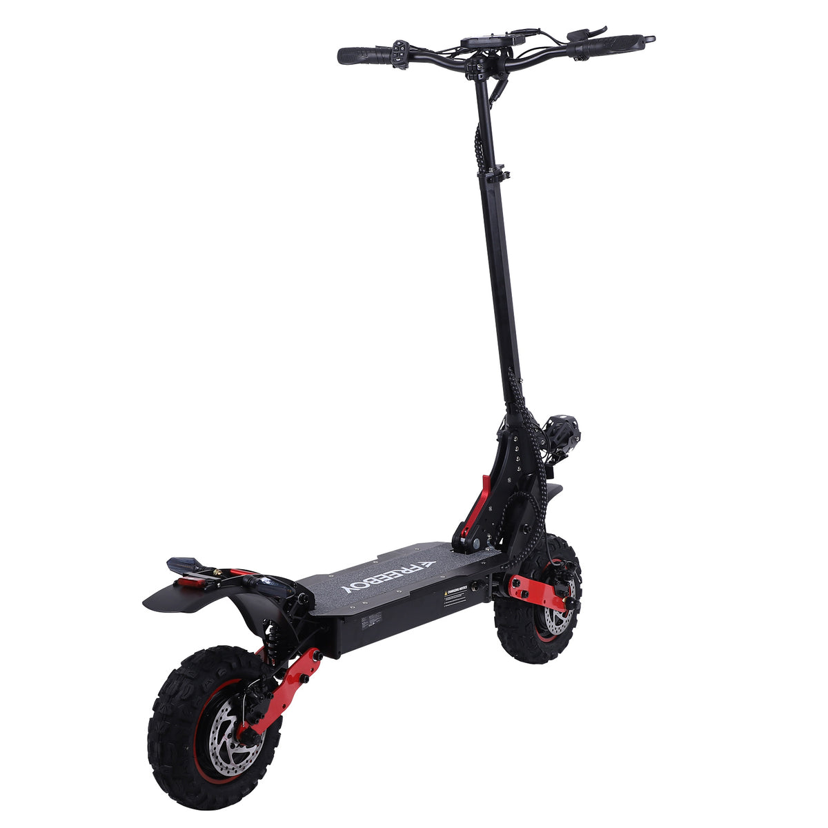 FREEBOY H6 electric scooter rear three-quarter view on white background