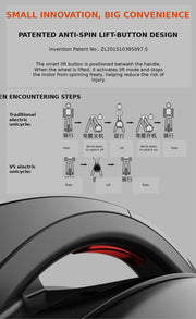 INMOTION V5 anti-spin lift button