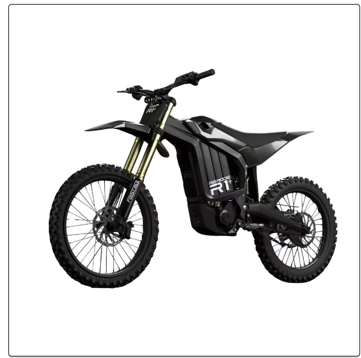 RERODE R1+S electric dirt bike black studio view