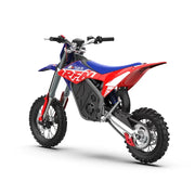 RFN Warrior Youth SX-E2 electric dirt bike left rear three-quarter view