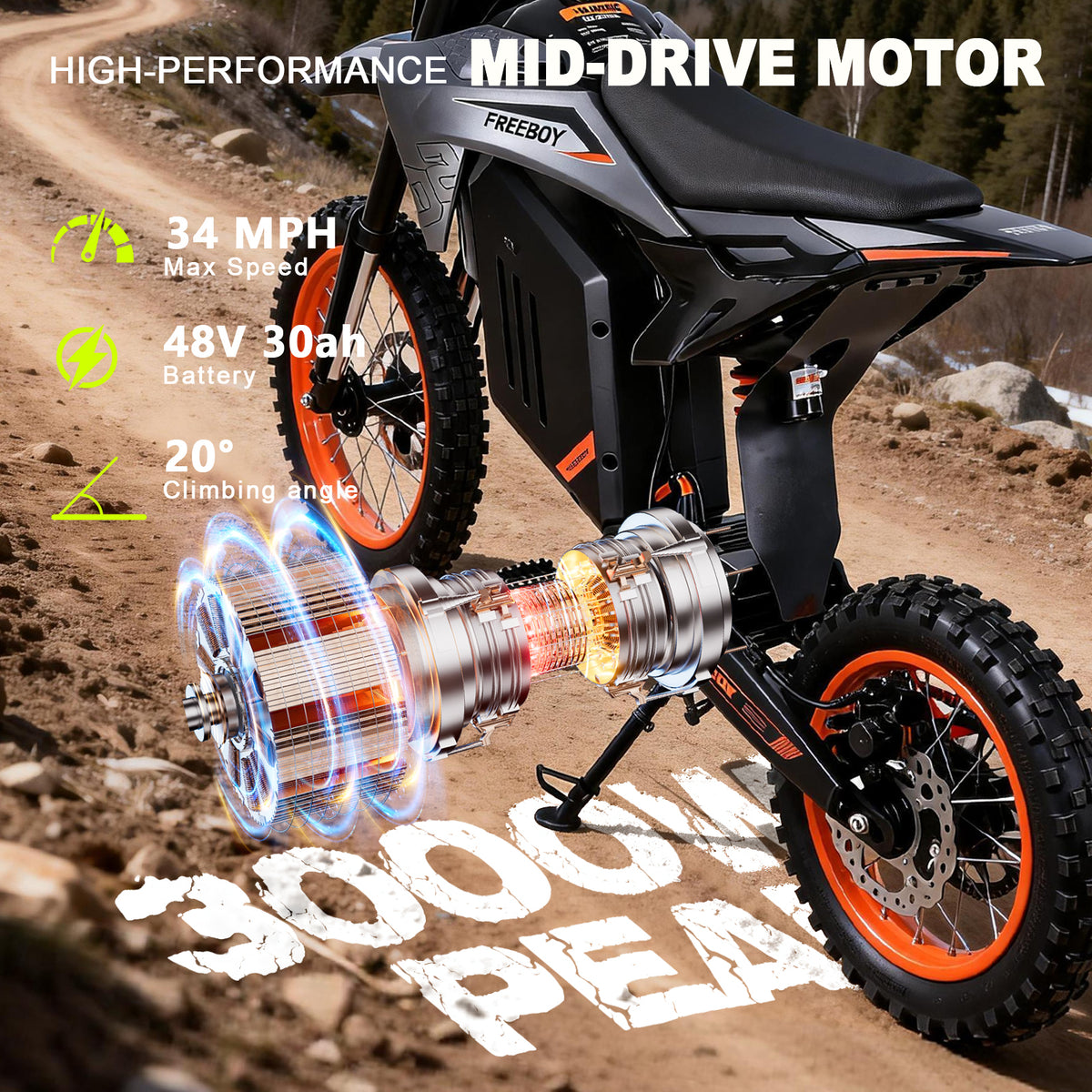 FREEBOY Y88 Electric Dirt Bike — product image 3